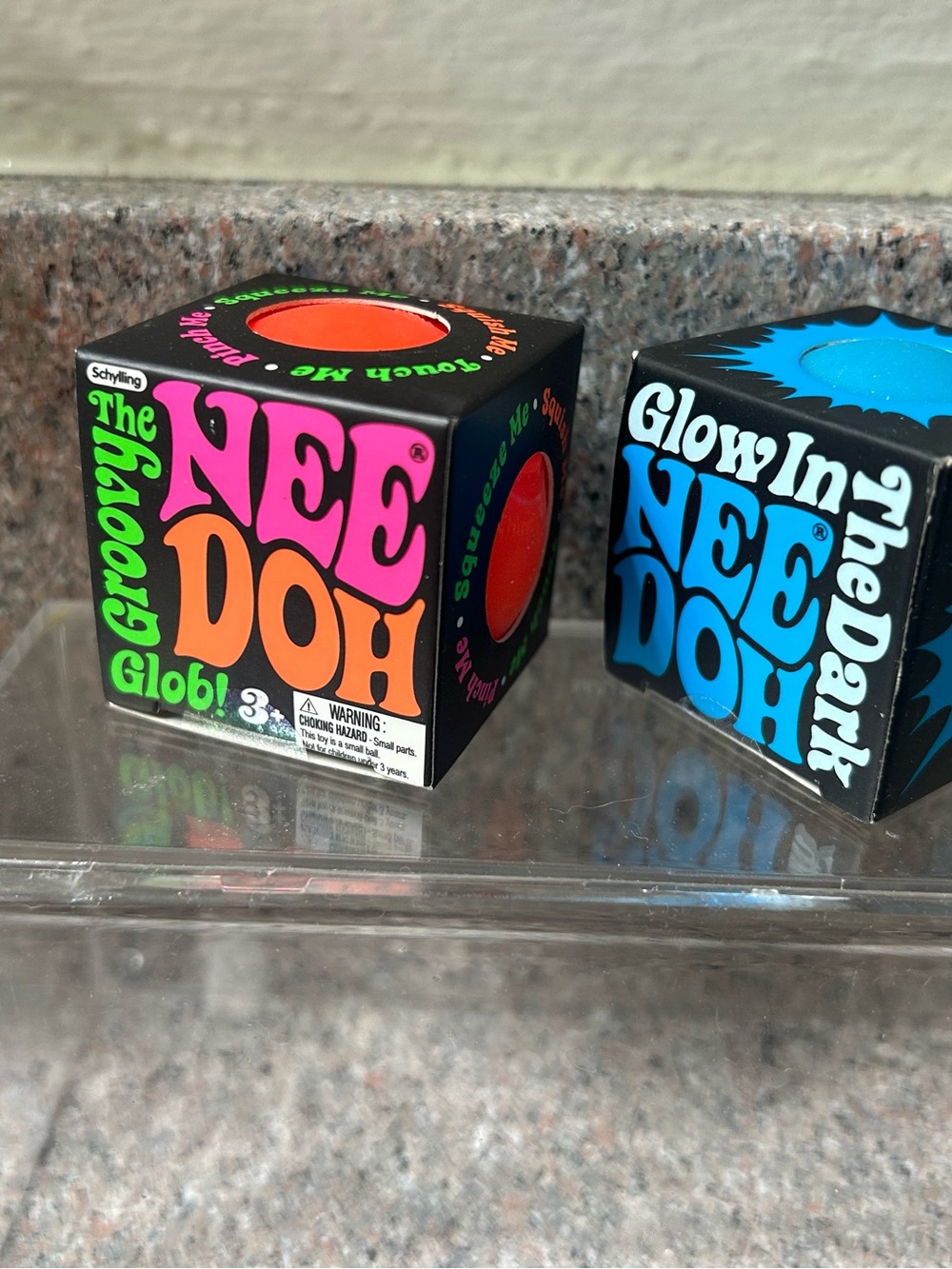 Groovy Nee Doh Glob! Squeeze Toy - Pink & Orange